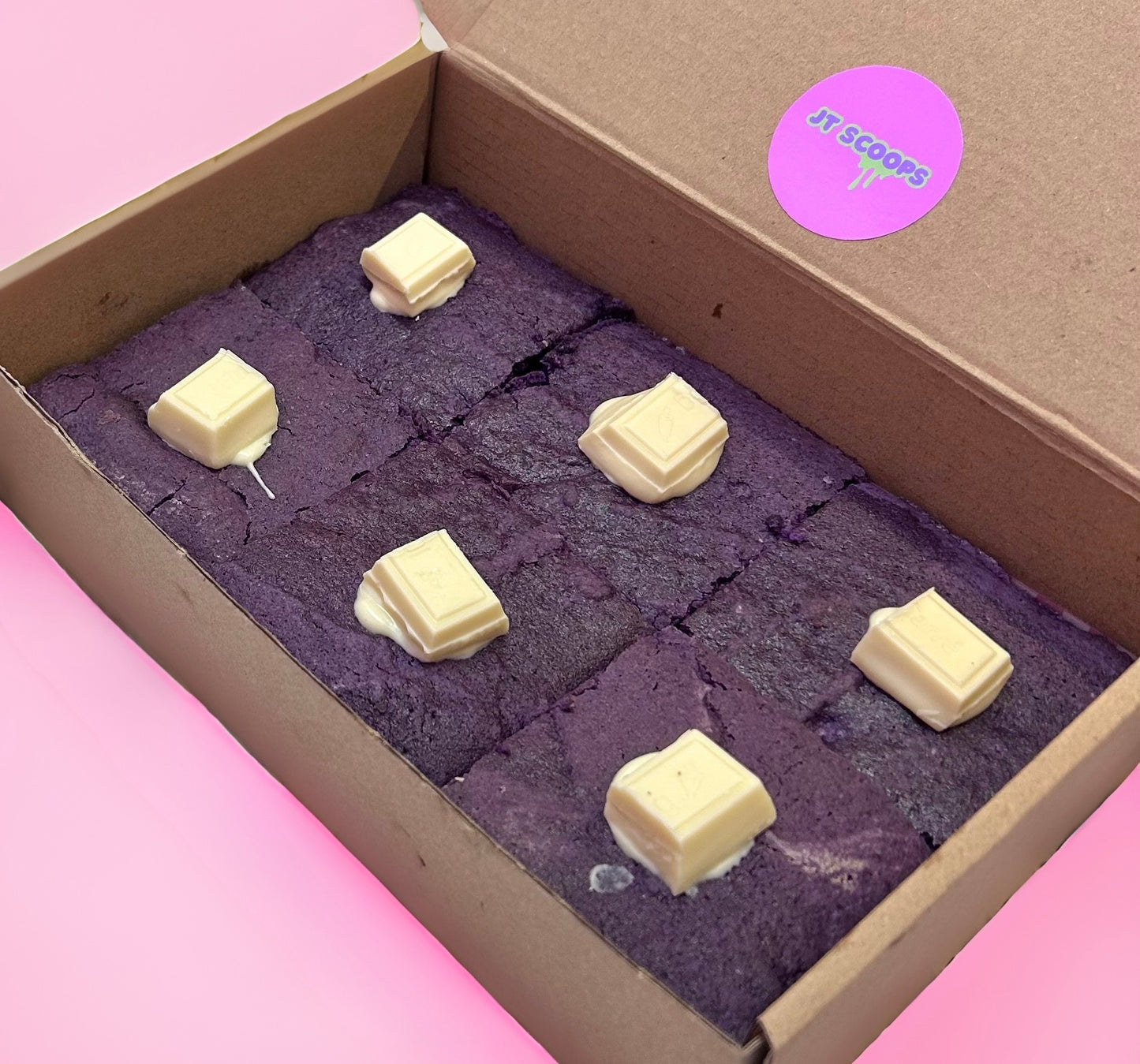 Mixed Ube & Chocolate Brownies